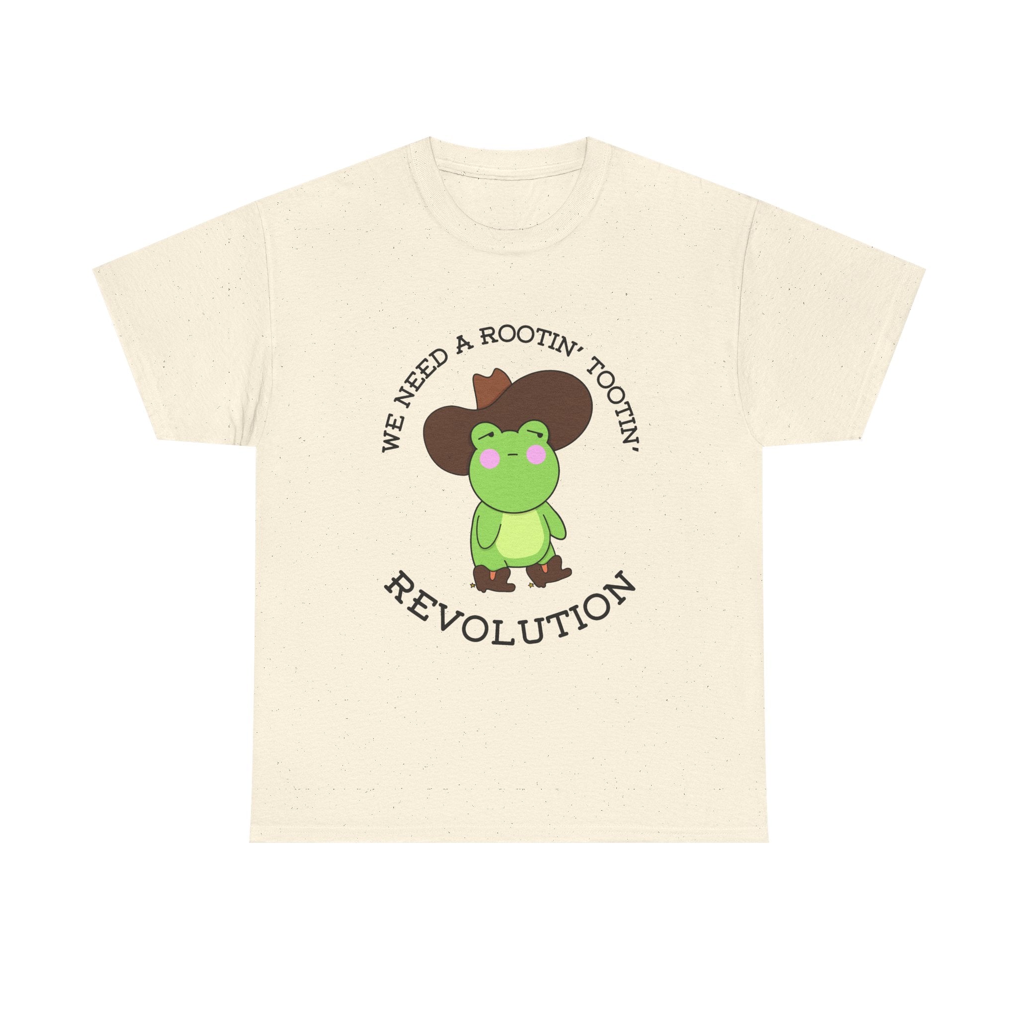 Frog Cowboy Tee — "We Need a Rootin' Tootin' Revolution" Funny Graphic T-Shirt