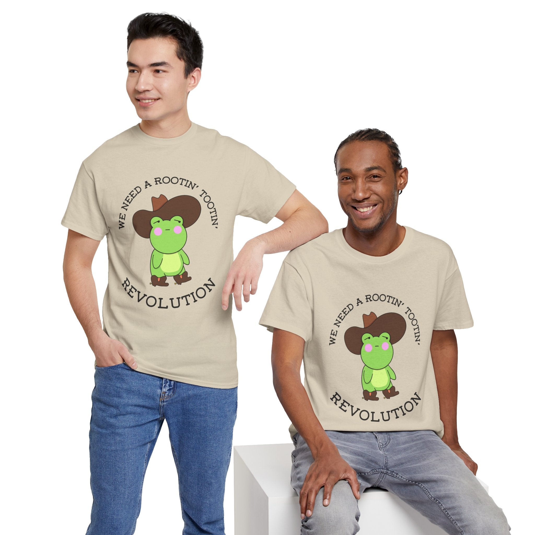 Frog Cowboy Tee — "We Need a Rootin' Tootin' Revolution" Funny Graphic T-Shirt