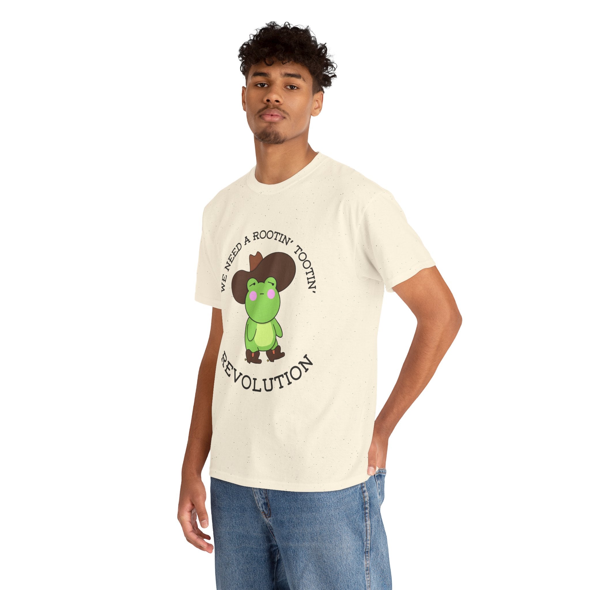 Frog Cowboy Tee — "We Need a Rootin' Tootin' Revolution" Funny Graphic T-Shirt