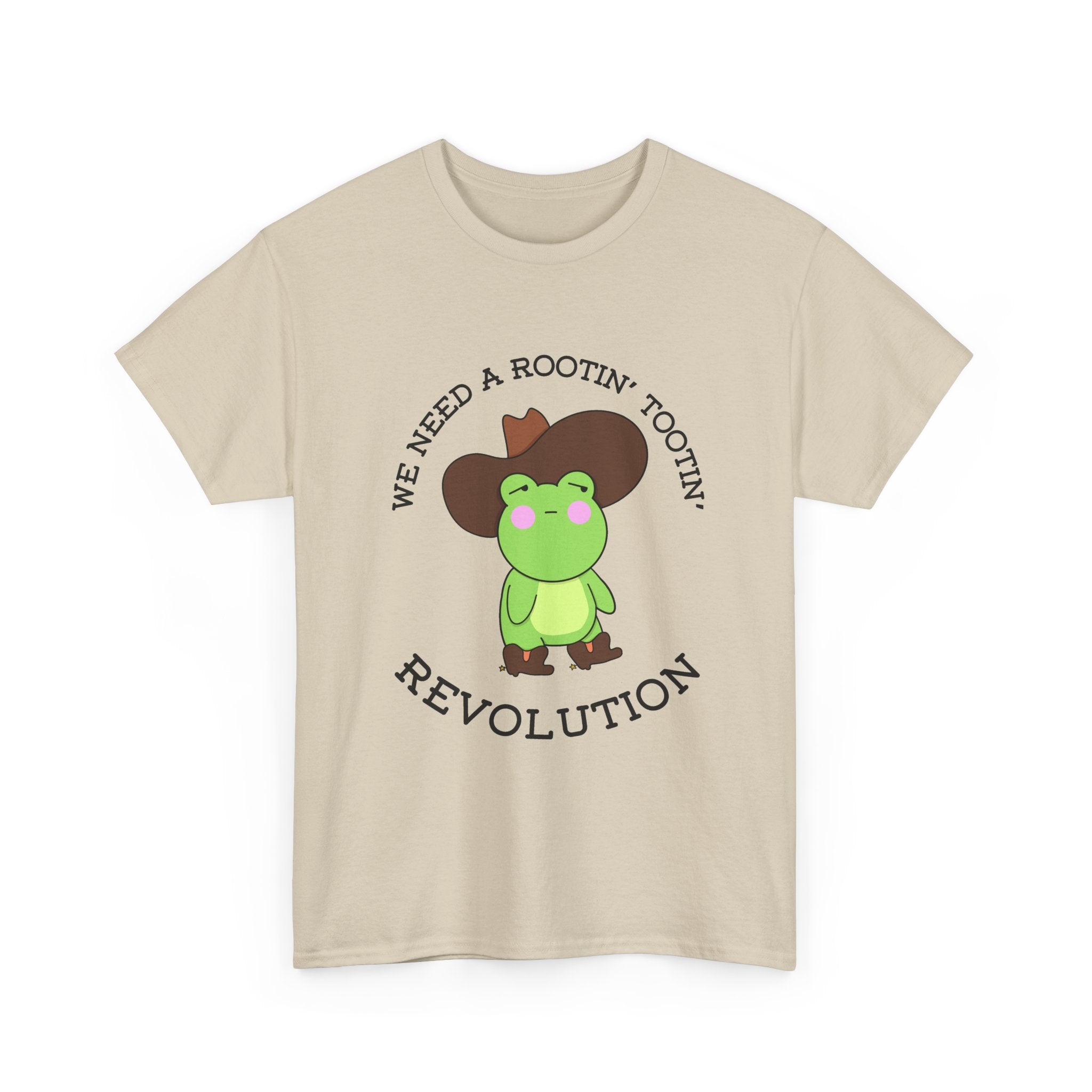 Frog Cowboy Tee — "We Need a Rootin' Tootin' Revolution" Funny Graphic T-Shirt