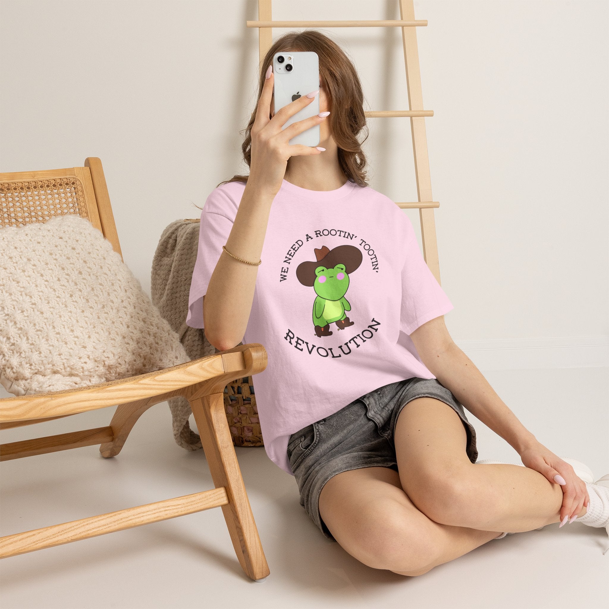Frog Cowboy Tee — "We Need a Rootin' Tootin' Revolution" Funny Graphic T-Shirt