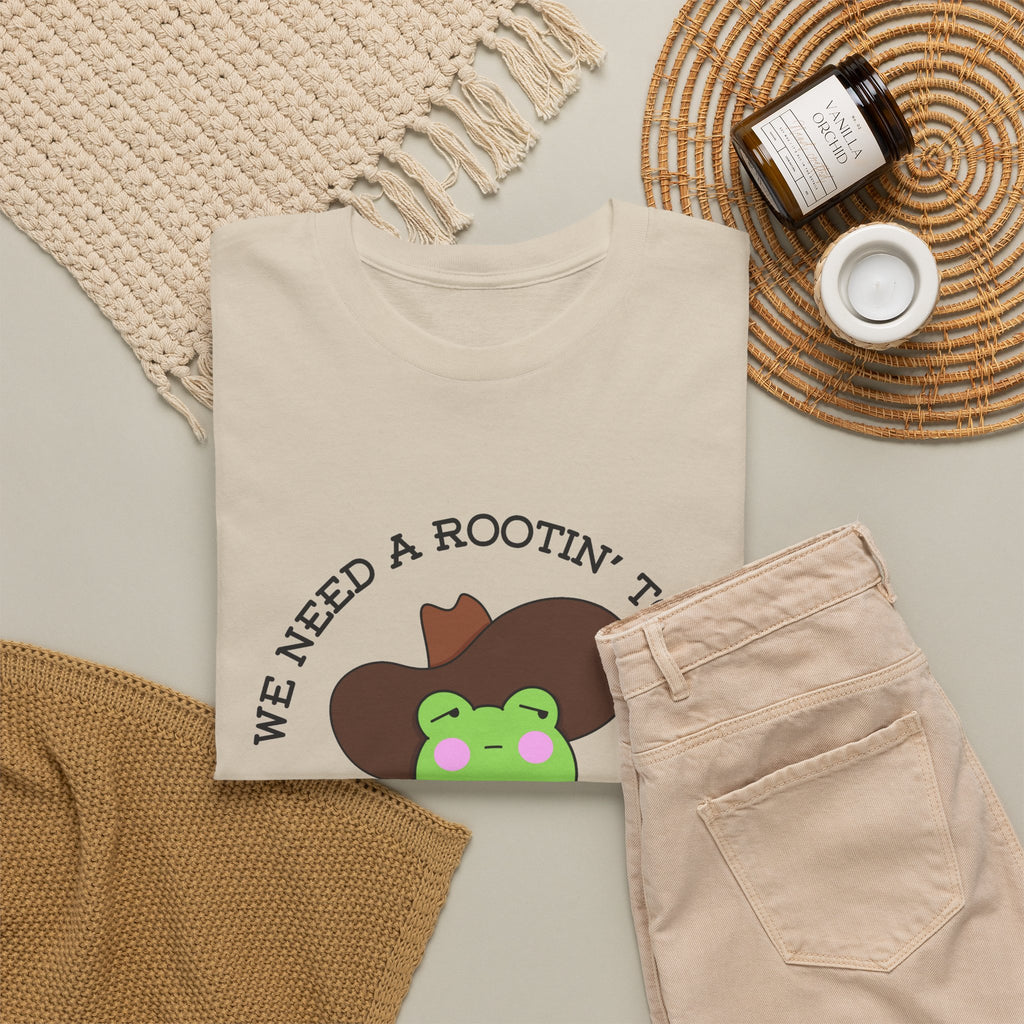 Frog Cowboy Tee — "We Need a Rootin' Tootin' Revolution" Funny Graphic T-Shirt