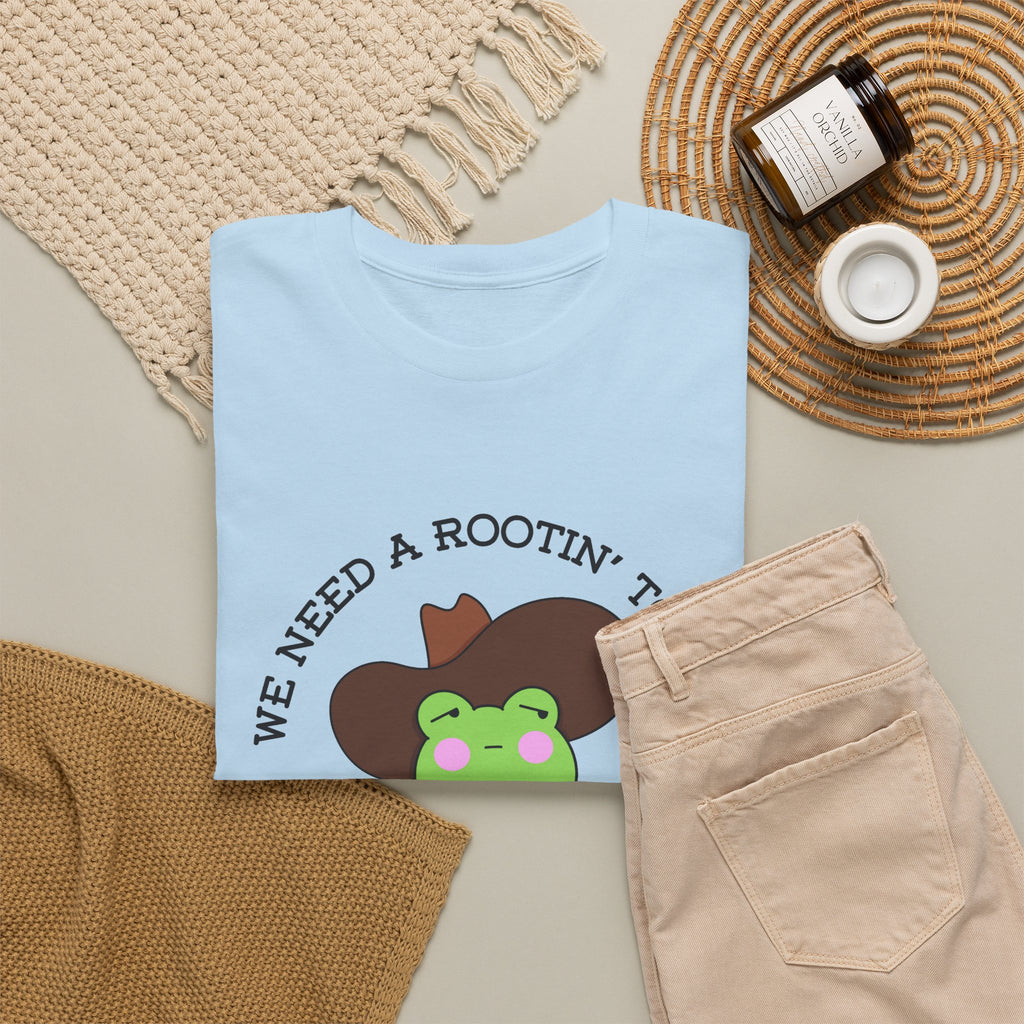 Frog Cowboy Tee — "We Need a Rootin' Tootin' Revolution" Funny Graphic T-Shirt