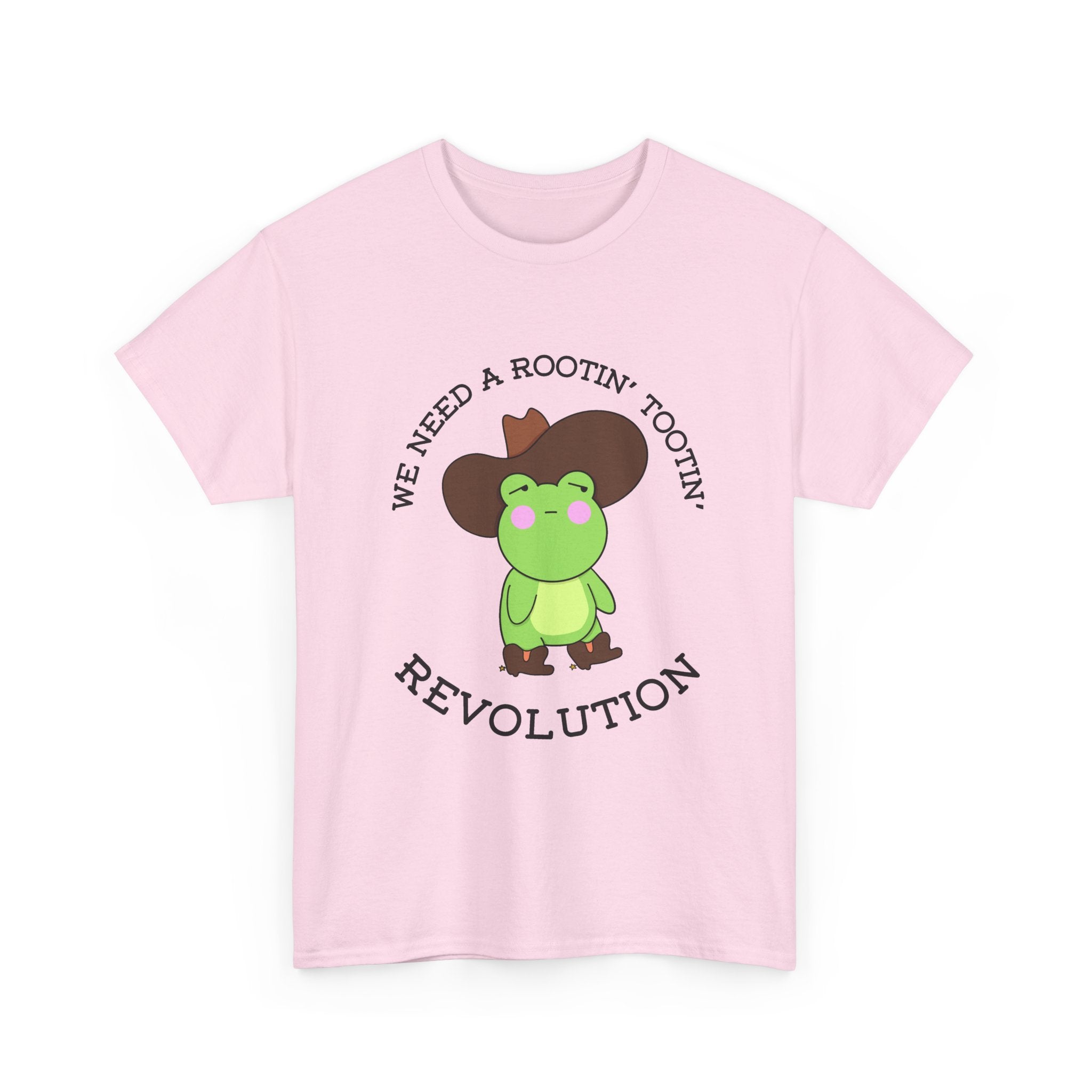 Frog Cowboy Tee — "We Need a Rootin' Tootin' Revolution" Funny Graphic T-Shirt