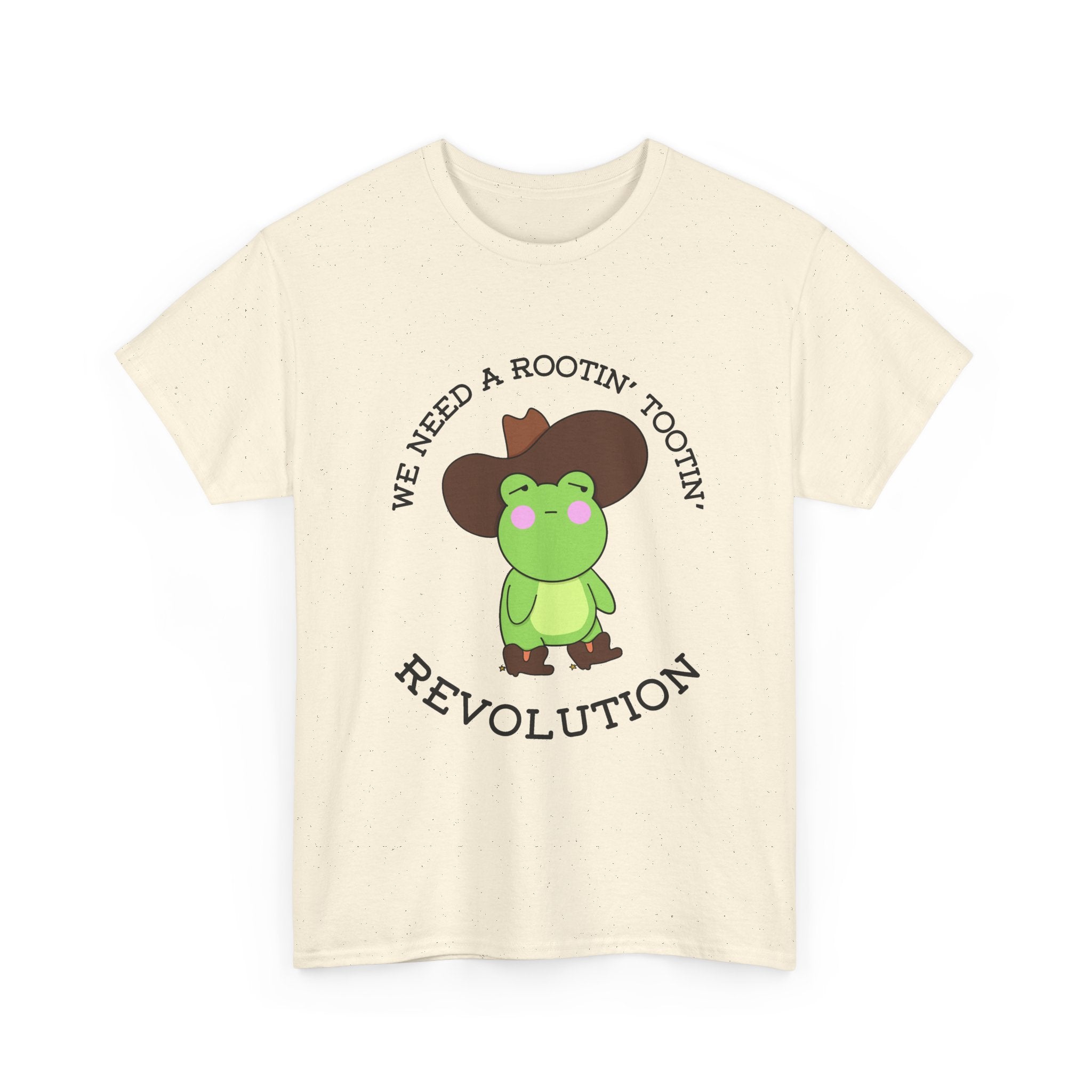 Frog Cowboy Tee — "We Need a Rootin' Tootin' Revolution" Funny Graphic T-Shirt