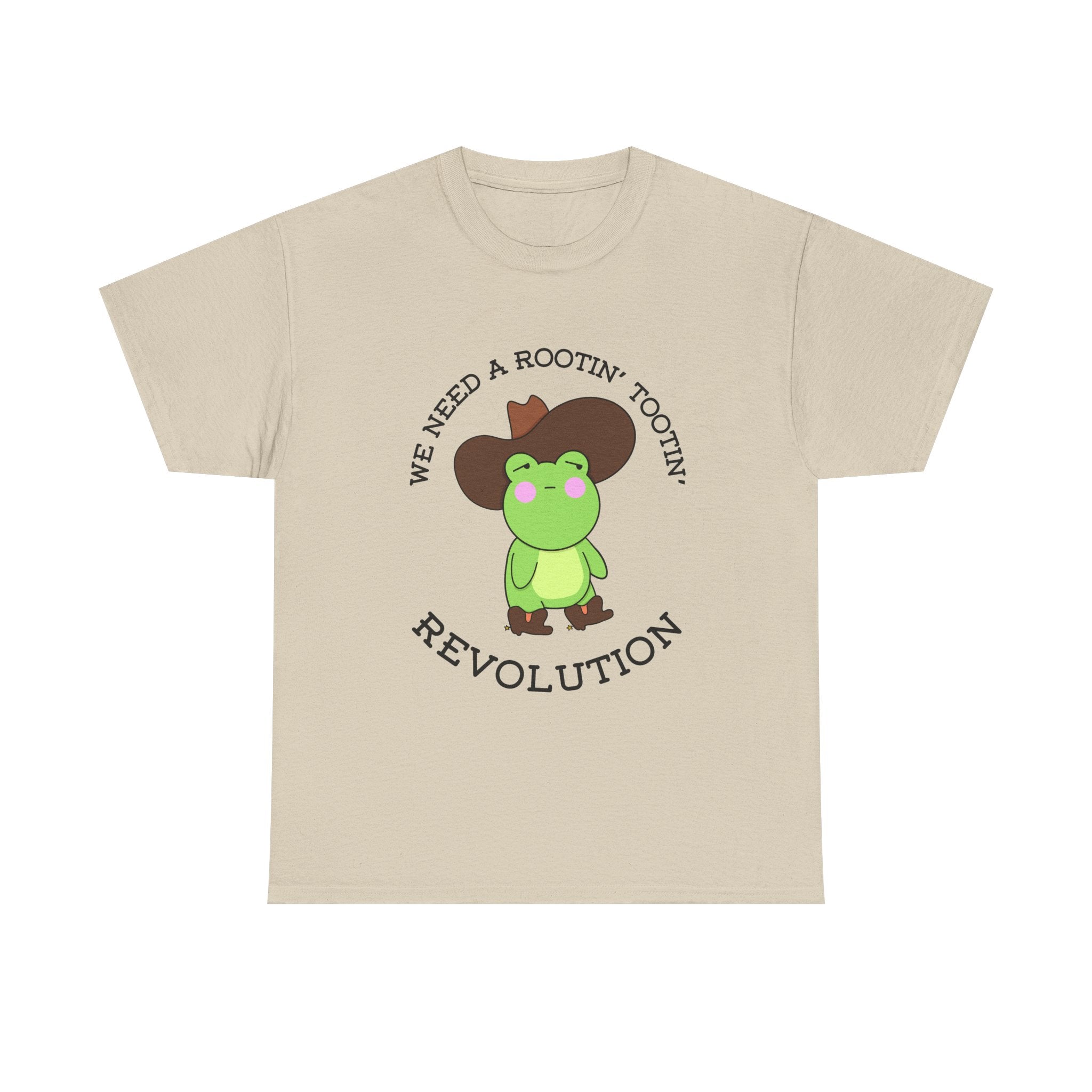 Frog Cowboy Tee — "We Need a Rootin' Tootin' Revolution" Funny Graphic T-Shirt